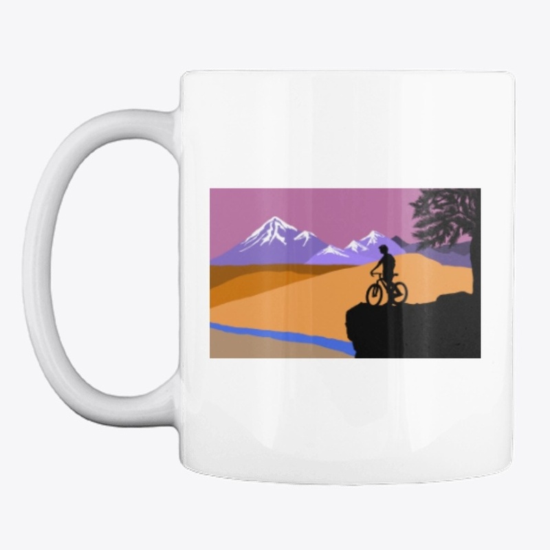 Mountain Vista with Cyclist