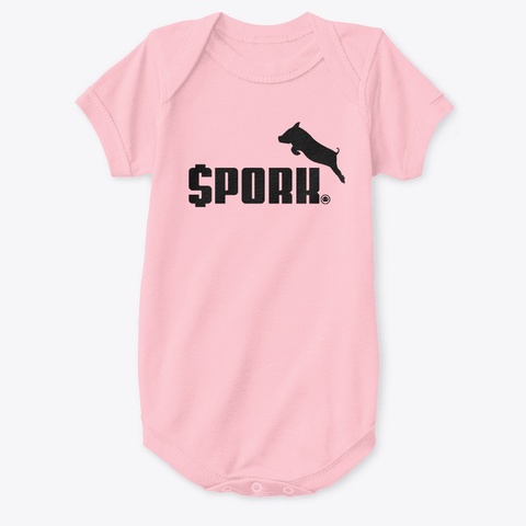 Black Piglet $Pork Pink T-Shirt Front