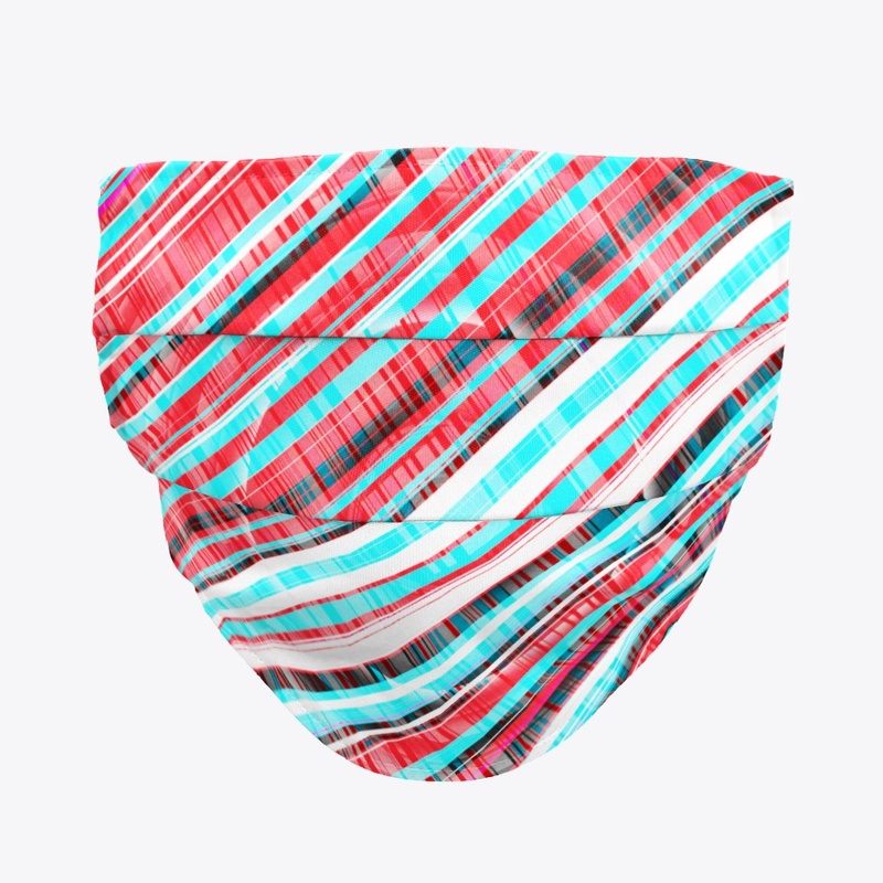 mixed shapes turquoise - red - black