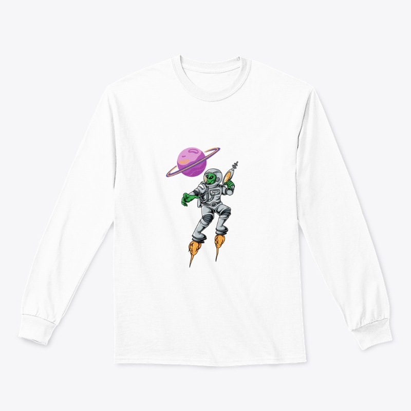 White Astronaut Graphic T-Shirt