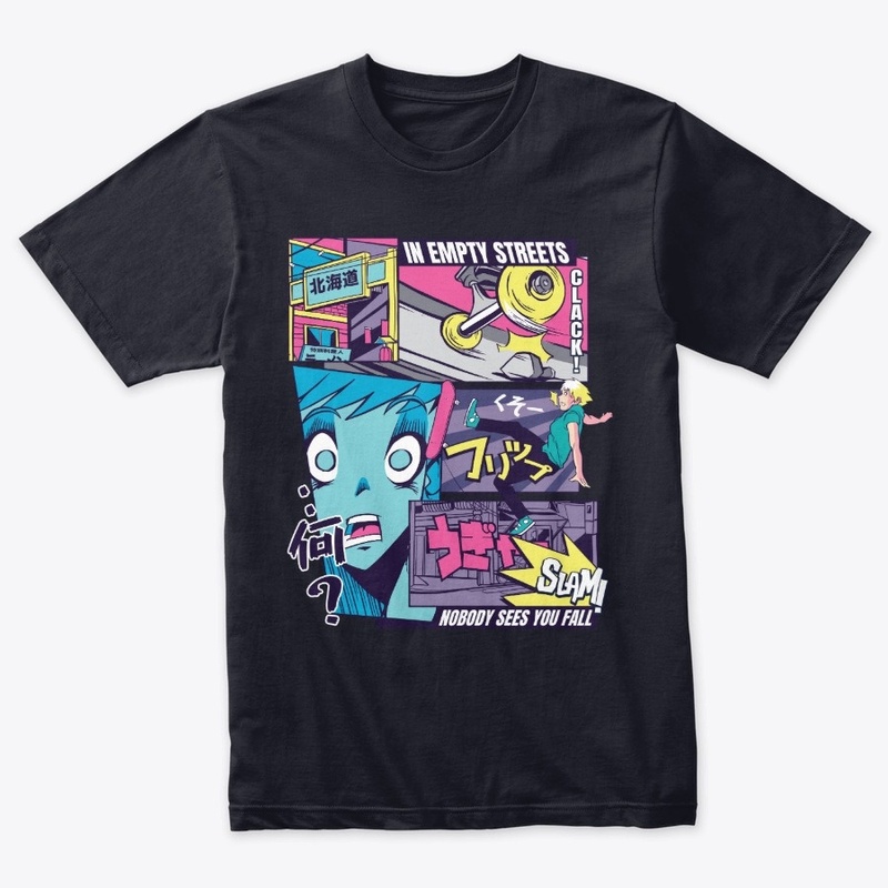 Anime Vaporwave Skater Fall Comic