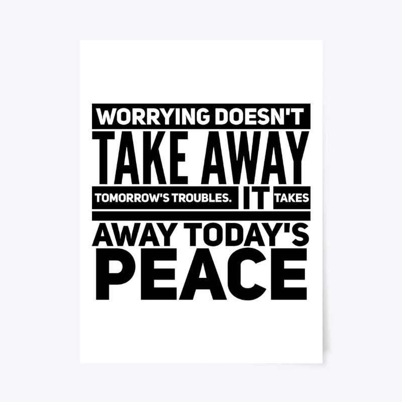 Worrying troubles peace black