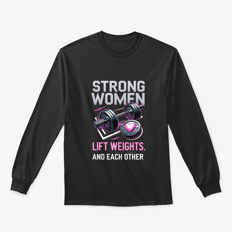 Strong women lift weights - gym fitness