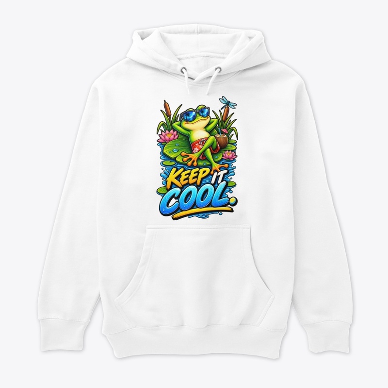Keep It Cool Funny Frog T-Shirt Design 