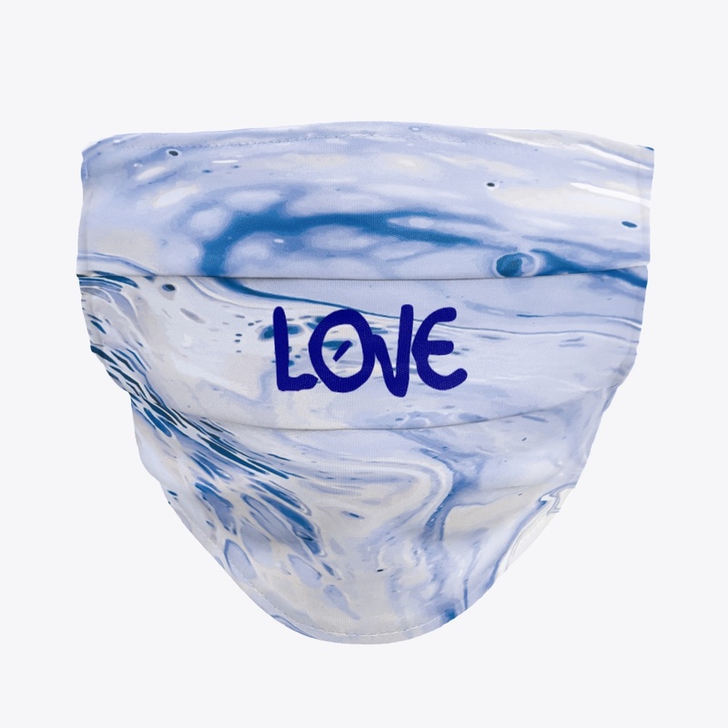 Blue Marble "LOVE" Face Mask