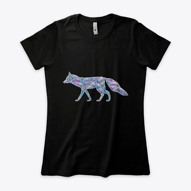 Women's Geometric Holographic Fox Shirt