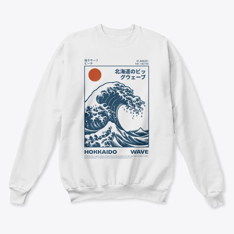 Hokkaido Wave Japan Ocean Nature Graphic