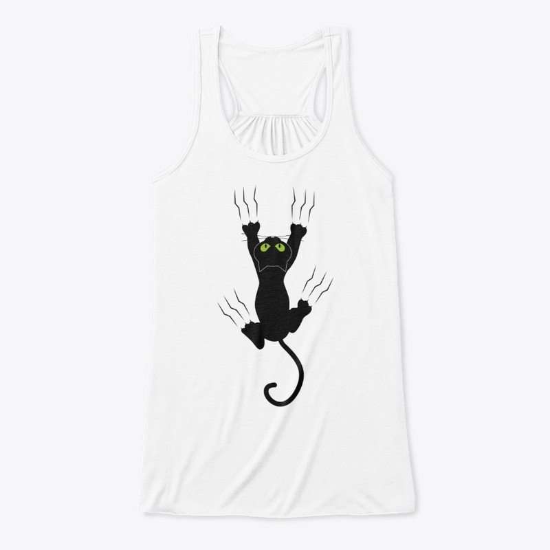Hanging Cat Funny Women T-Shirt