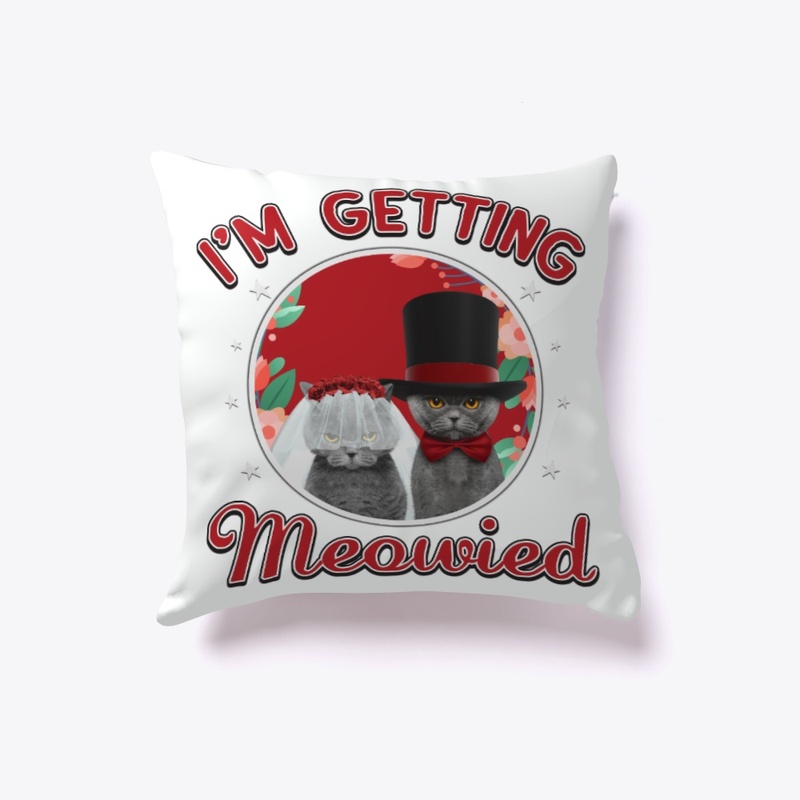 Cat Getting Meowied Bride And Groom Gift