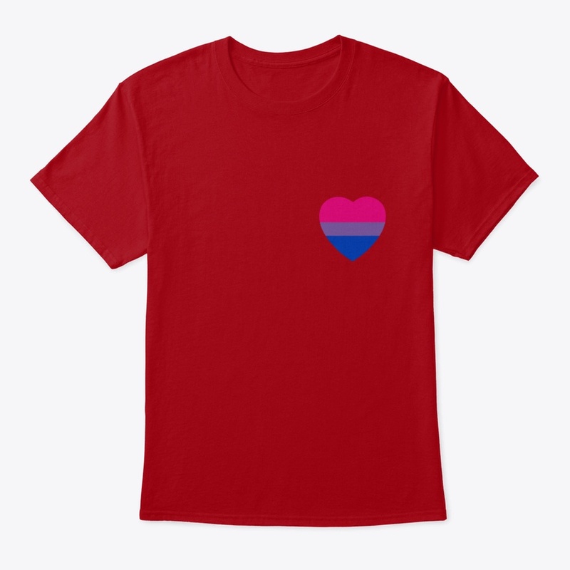 Pocket Heart - Bi Flag Colors
