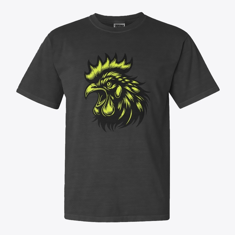 Striking Angry Chicken Graphic