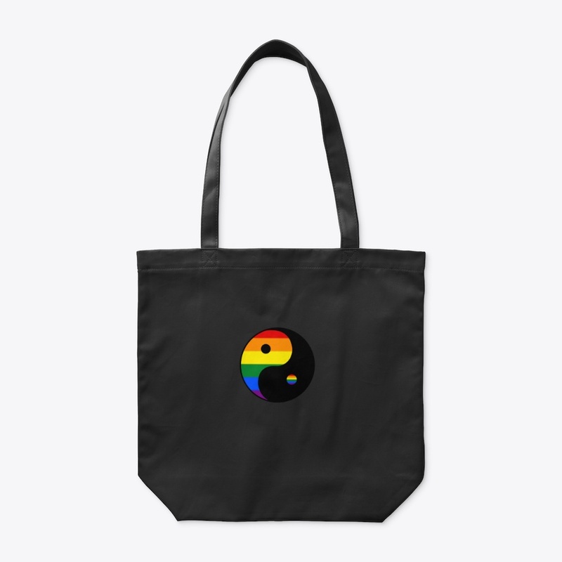 Yin Yang Rainbow+Black|LGBTQ+