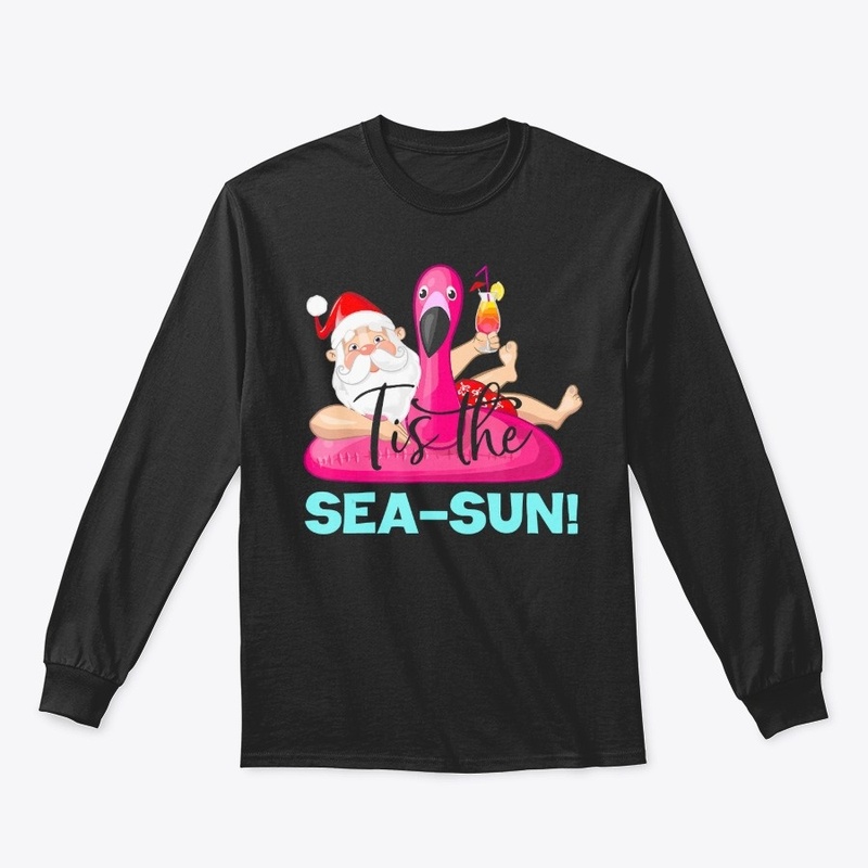 Santa Claus Flamingo Float Tis The Sea S
