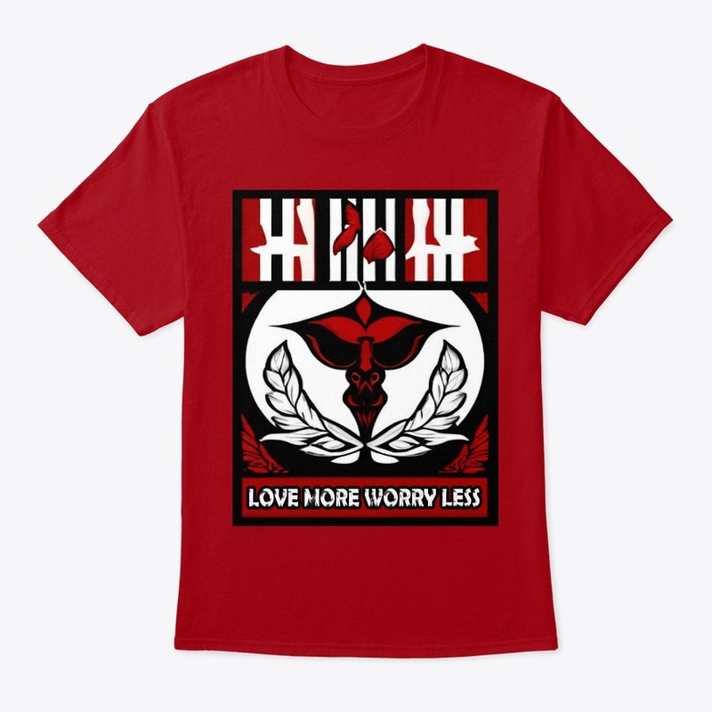 T-shirt design Love More worry less 