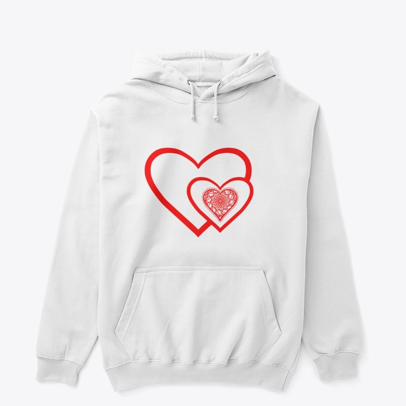 Valentines Day Red Heart Mandala 