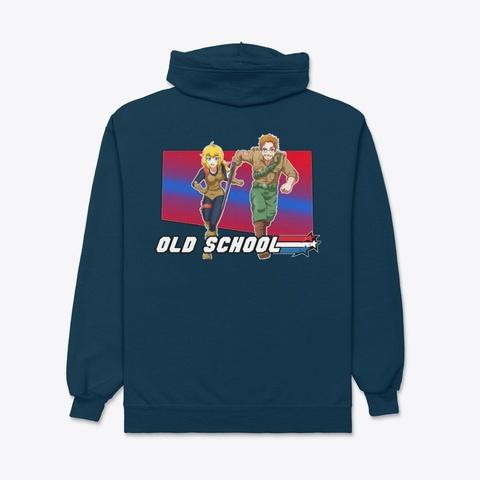 Old School!  Navy Camiseta Back