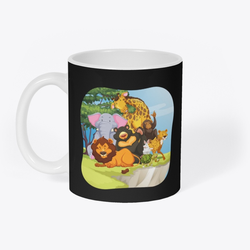 Kids Colorful Wildlife Graphic Tshirt