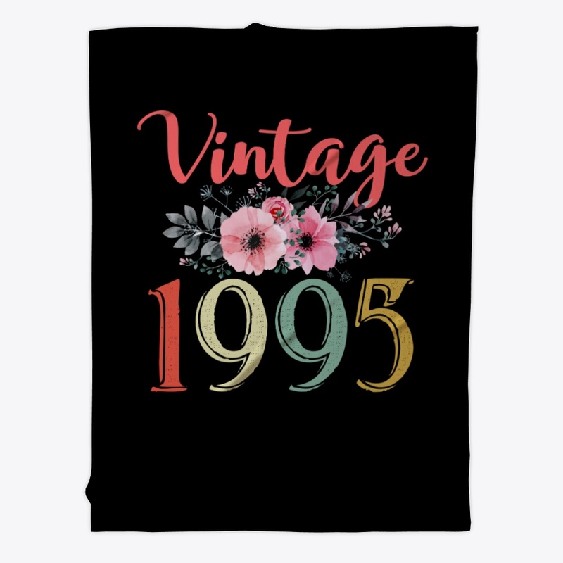 Vintage 1995 Floral 25th Birthday Gift