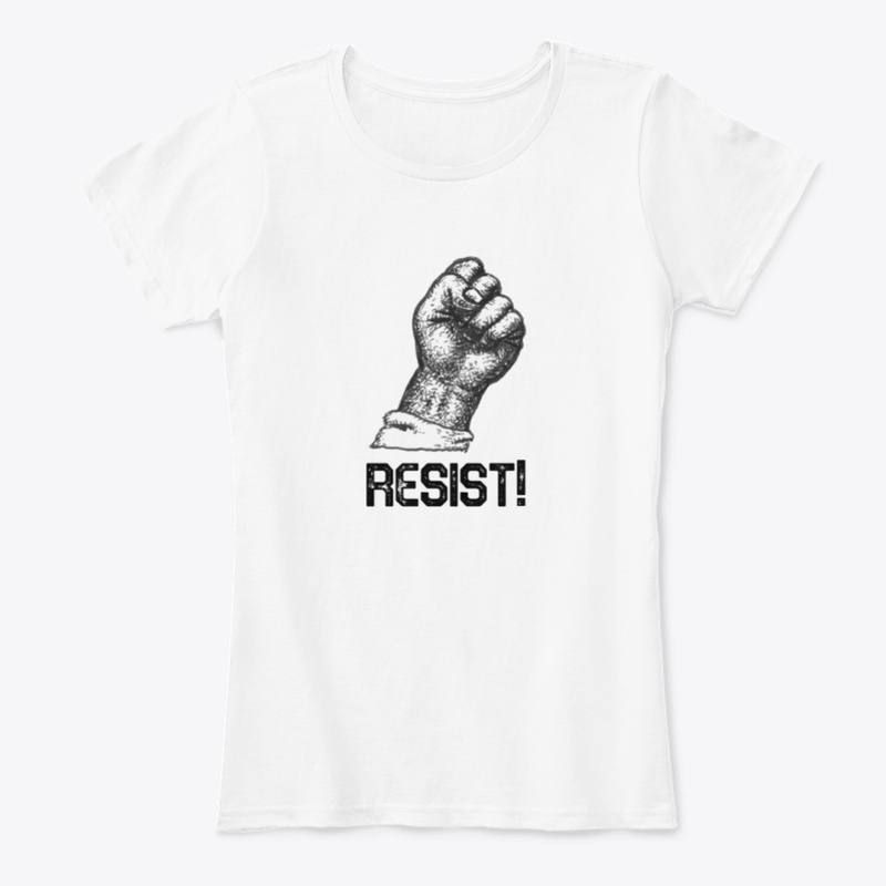 A Raised Fist with the Word Resist