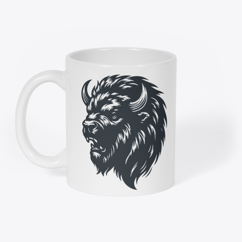 Untamed Bison Head Art