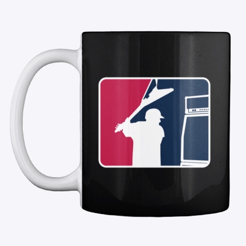 Amp Smasher Mug Black T-Shirt Front