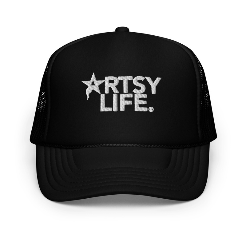 Artsy Life Star Logo Trucker Hat (Black)