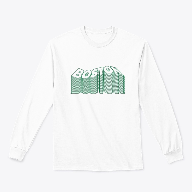 Boston Text Warp - White/Green