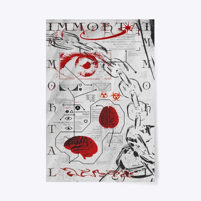 IMMORTAL POSTER: WHITE AND RED