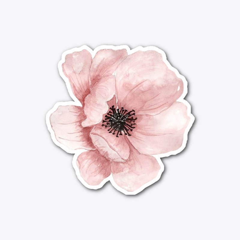 Pink flower  sticker