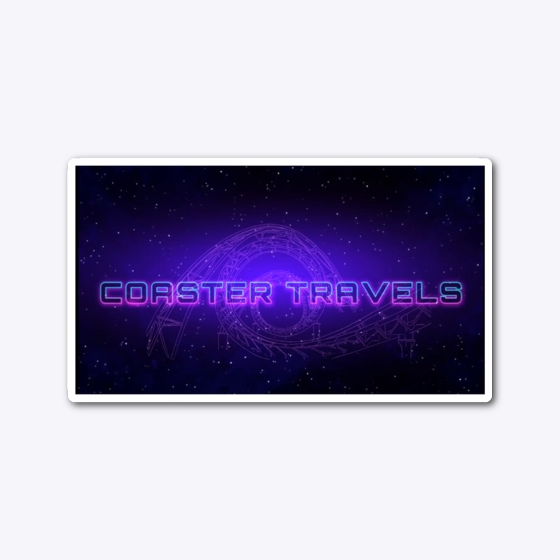 Retro Coaster Travels Sticker