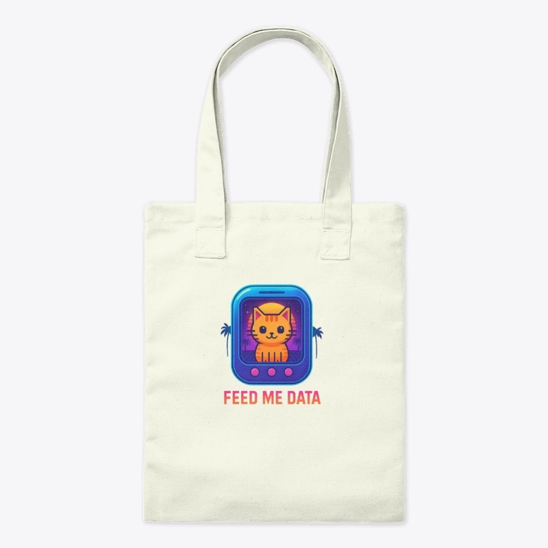 Retro Vaporwave Pixel Cat – Feed Me Data