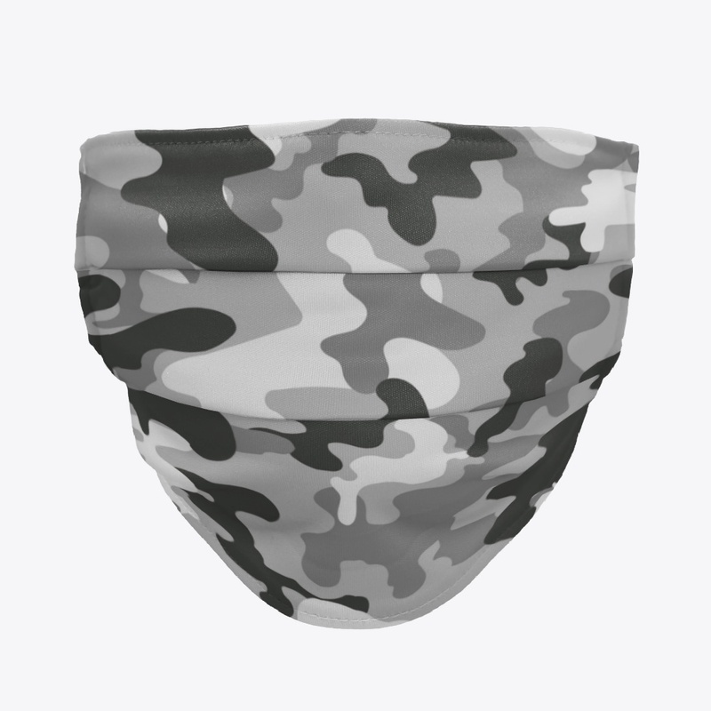 Grey Camouflage Face Mask