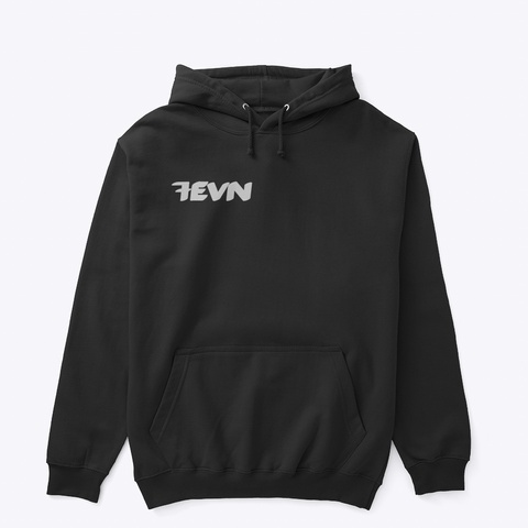 7 Evn Black T-Shirt Front