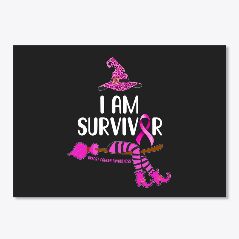 Witch I'm Survivor Breast Cancer Leopard