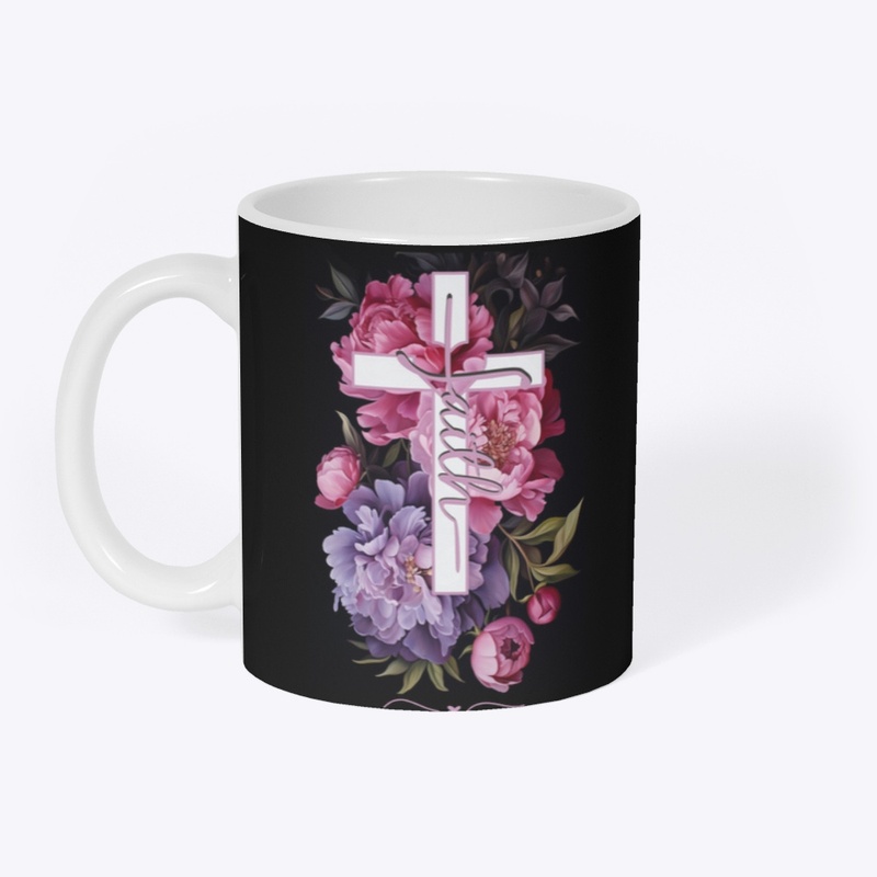 Floral Faith Cross Mauve