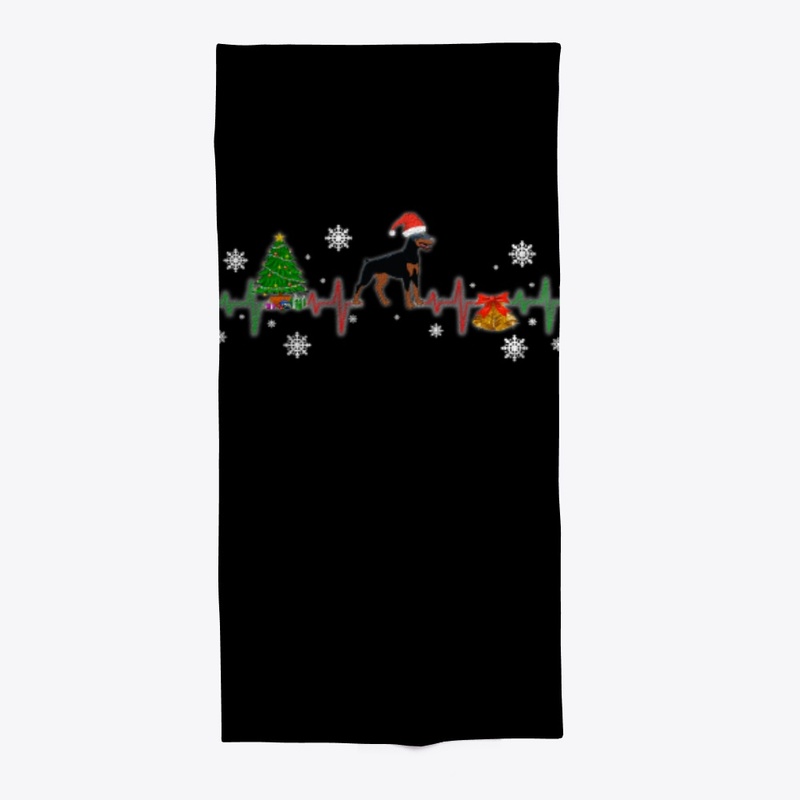 Doberman Christmas Heartbeat Gift