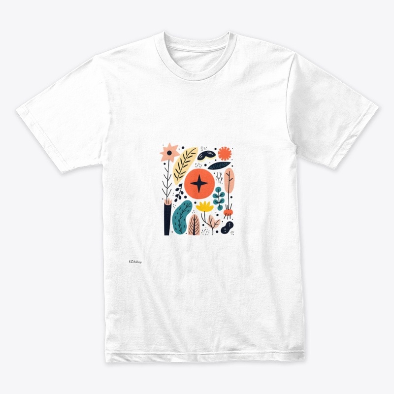 Artistic, modern graphic T-shirt design