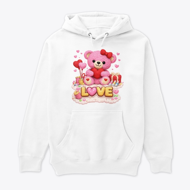 Crochet Teddy Bear LOVE Valentine Sheet