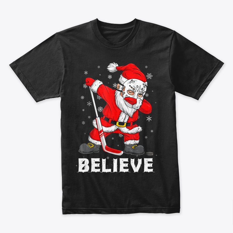 CHRISTMAS BELIEVE SANTA DABBING HOCKEY P