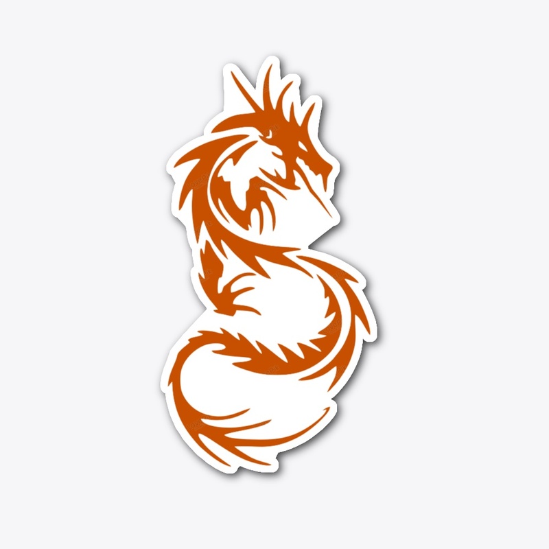 Orange dragon design
