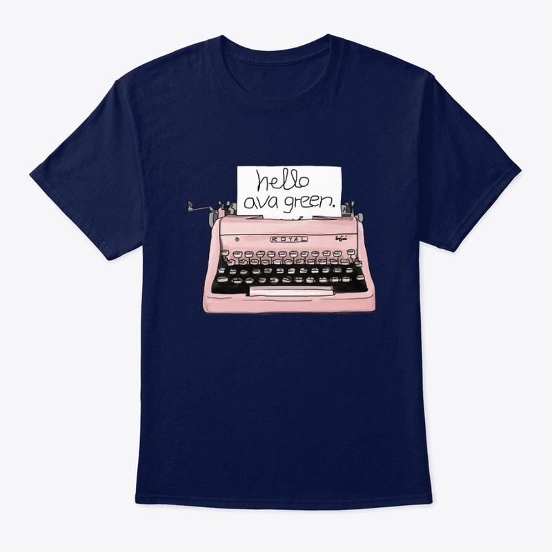 Hello Ava Green Typewriter