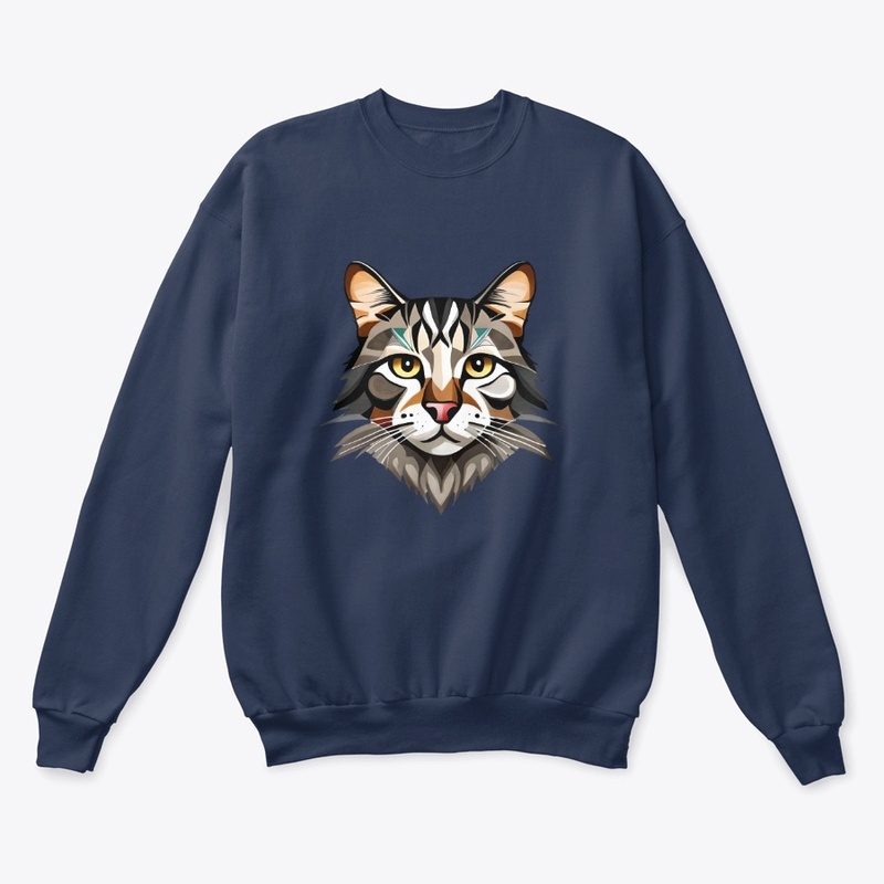 Cat head t-shirt and hoddie (customised)