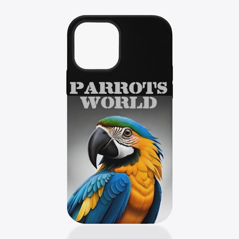 Cartoon Blue & Gold Macaw Parrot