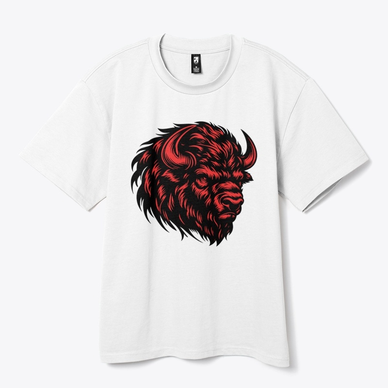 Angry Bison Head Design