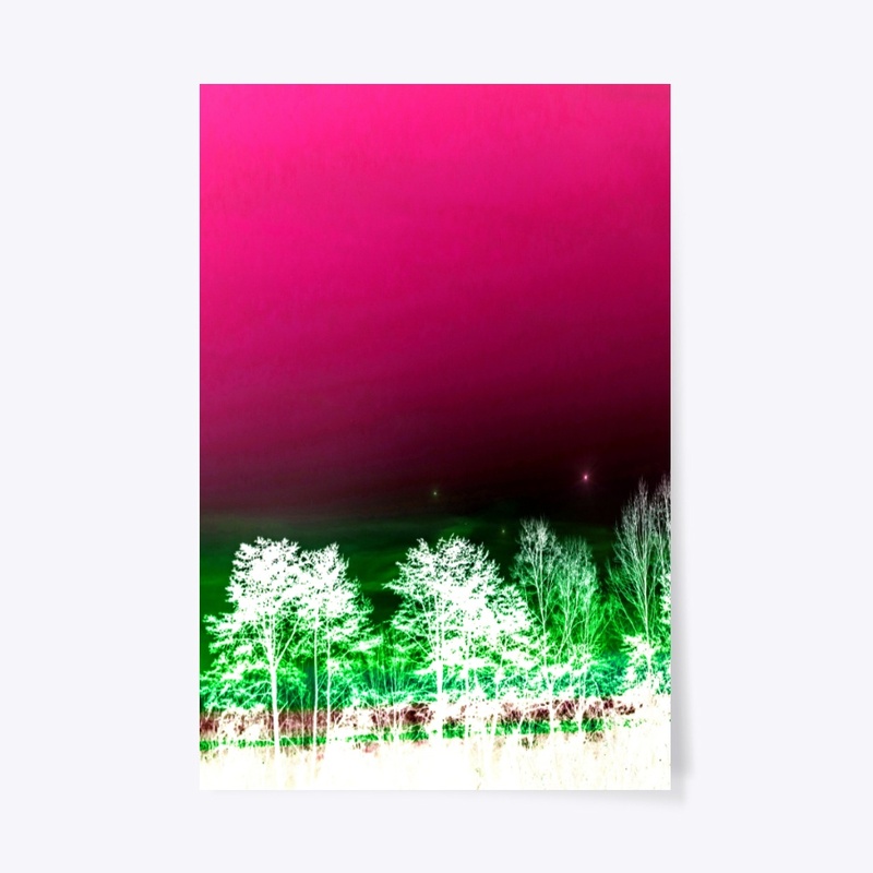 pink neon sky pattern