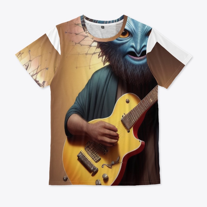 Funky Looking Creature Jamming on Guitar