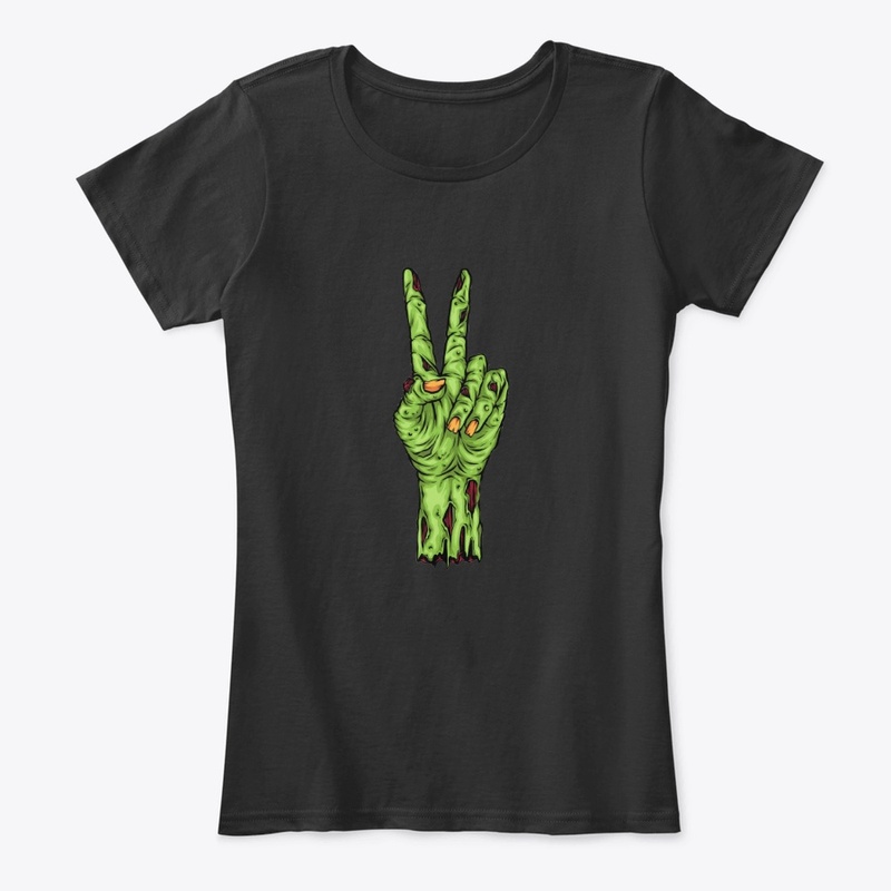 zombie peace sign