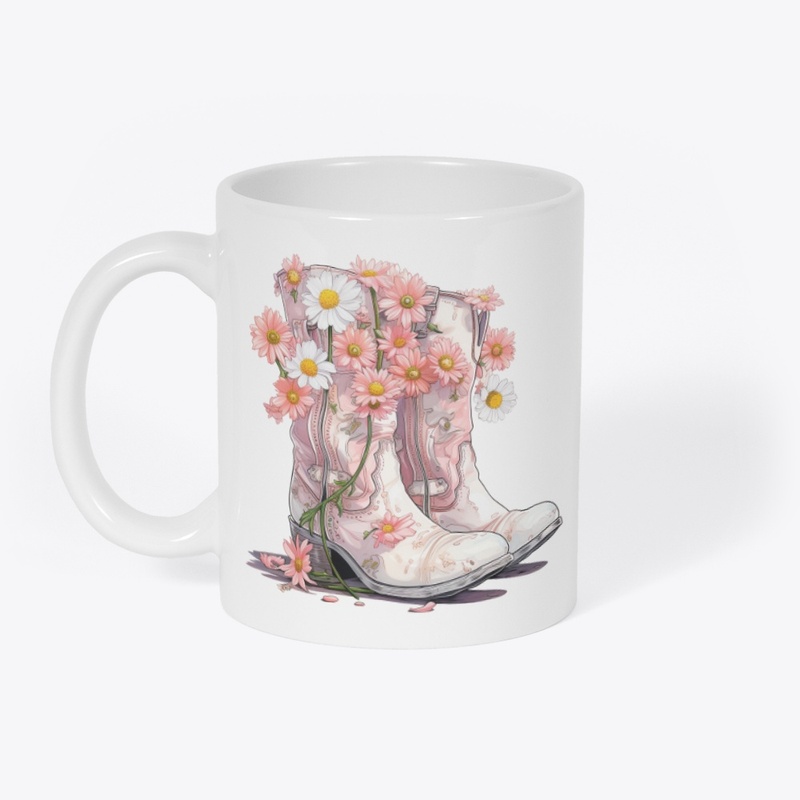 Pinkish flower boots