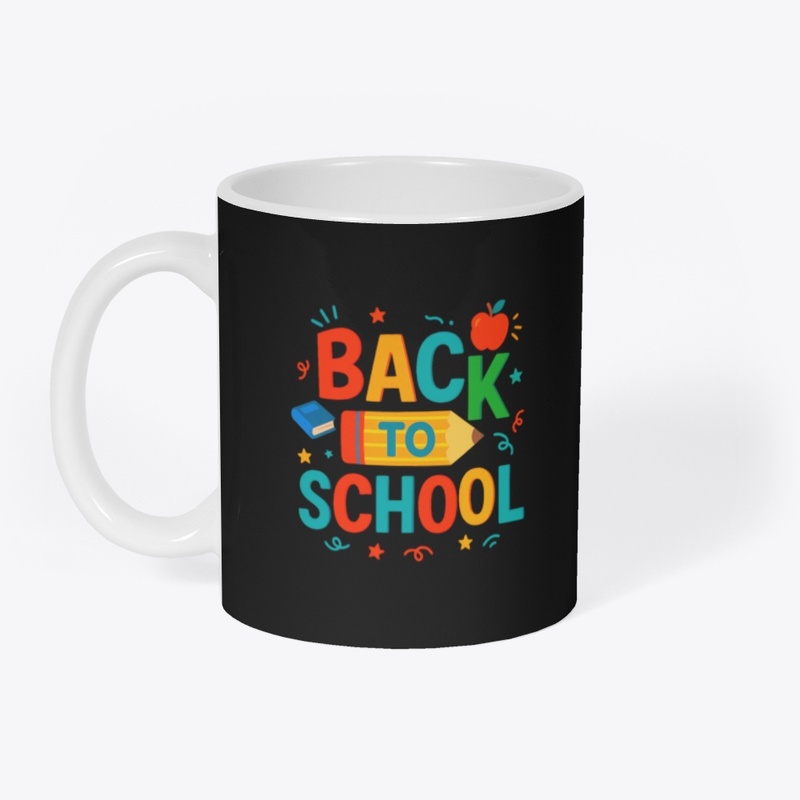 Back to School" Colorful Pencil & Apple 