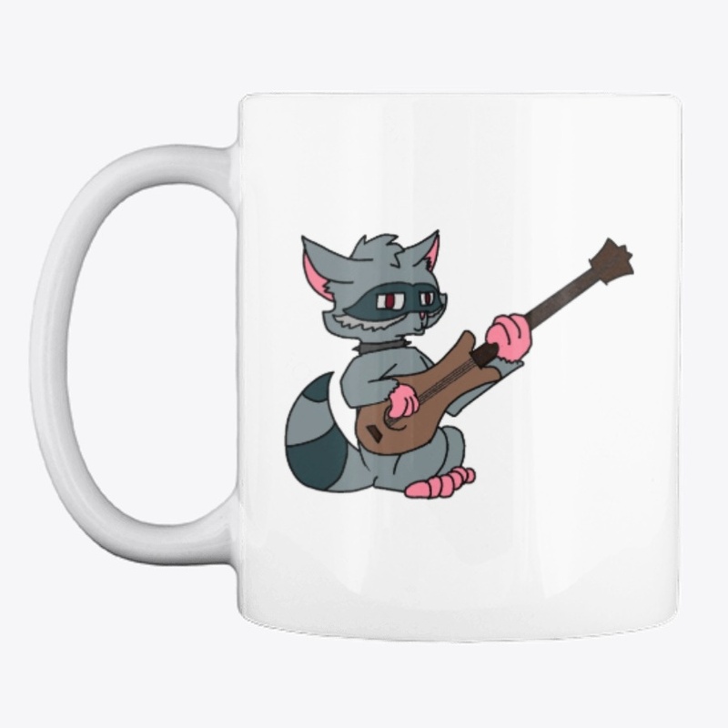 Raccoon With Guitar